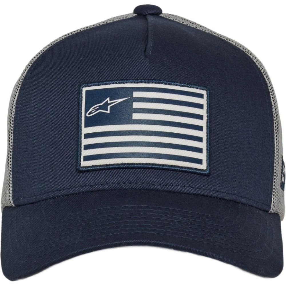 Alpinestars Flag Curved Bill Cap Navy / Grey (Image 5) - ThrottleChimp