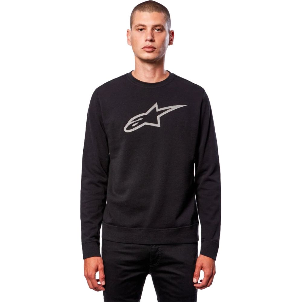 Alpinestars Ageless Crew Fleece Black / Grey (Image 6) - ThrottleChimp