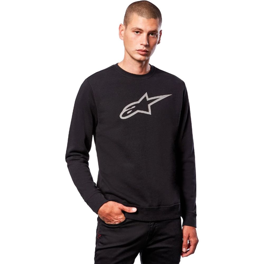 Alpinestars Ageless Crew Fleece Black / Grey (Image 5) - ThrottleChimp