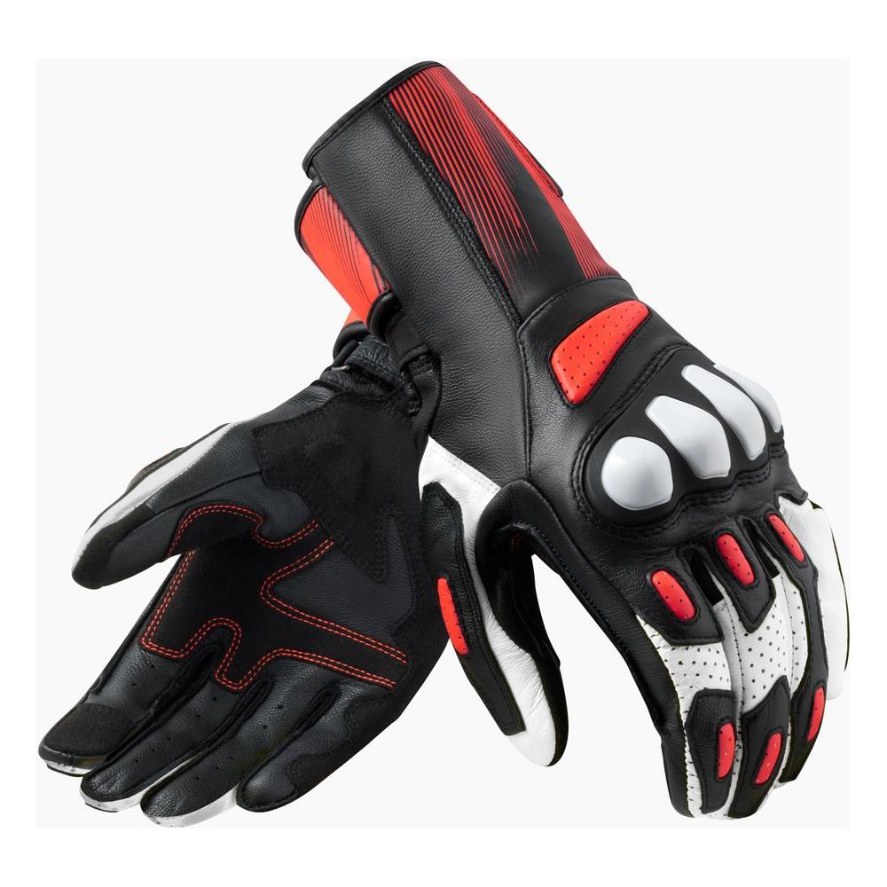 Rev'it! Metis 2 Leather Gloves Black / Neon Red