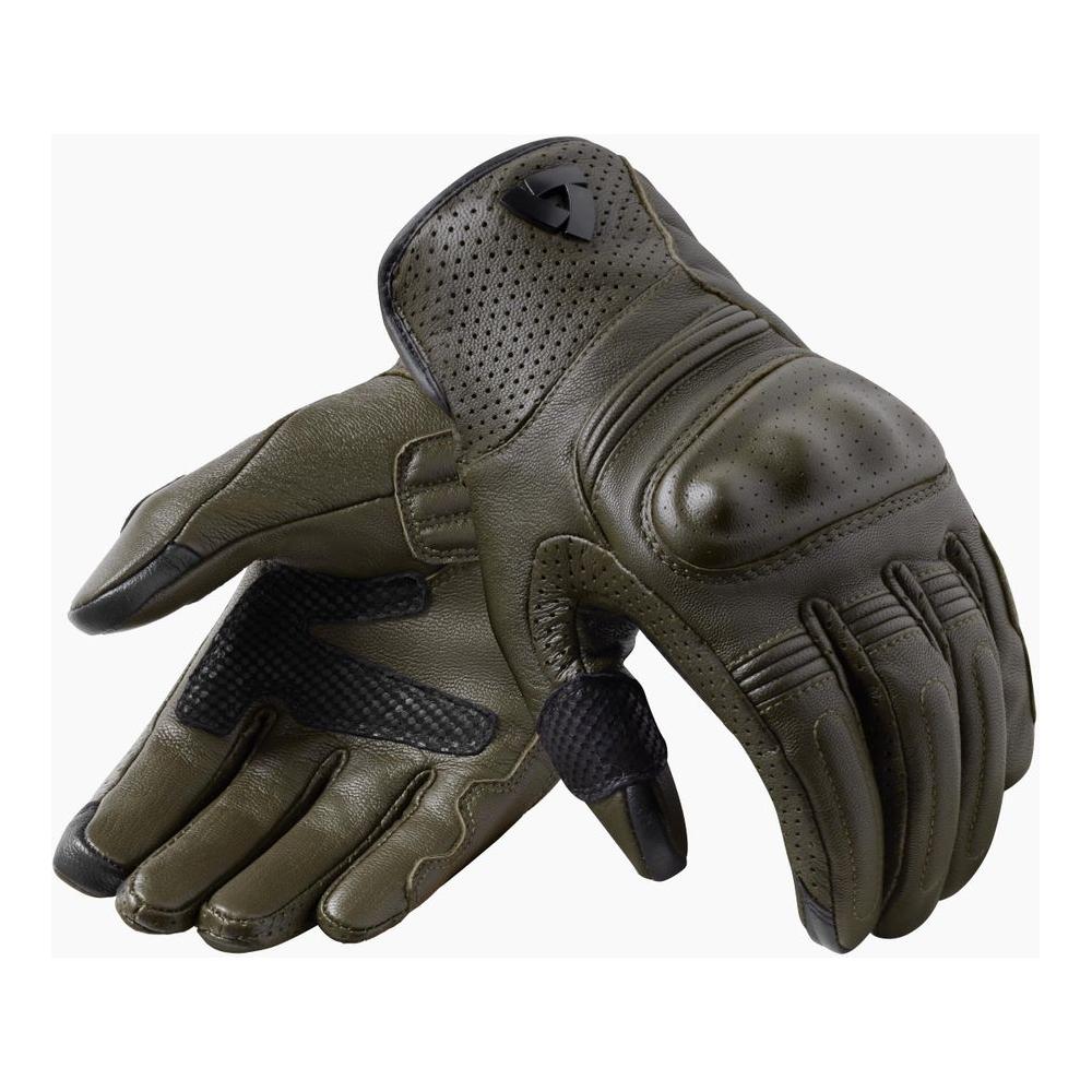 Rev'it! Monster 3 Leather Gloves Dark Green