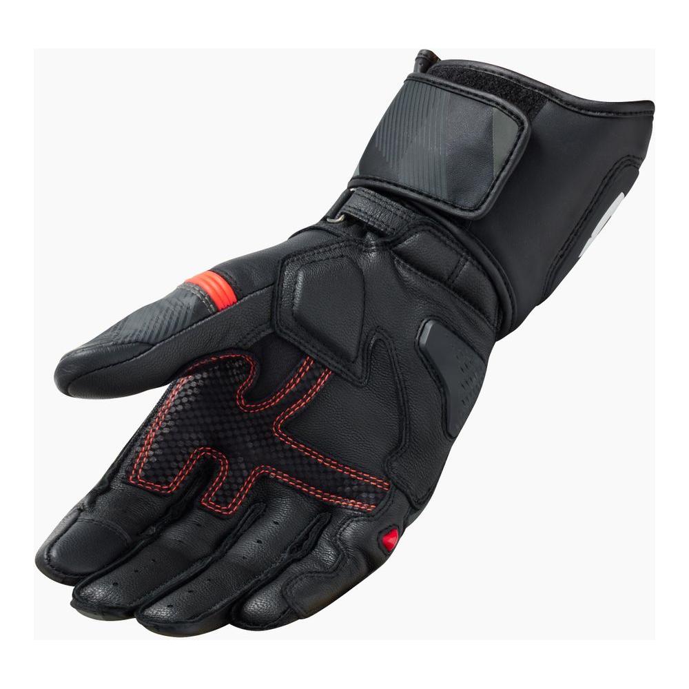 Rev'it! League 2 Leather Gloves Black / Neon Red