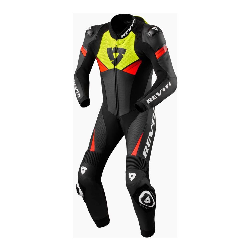 Rev'it! Argon 2 One Piece Leather Suit Black / Neon Yellow