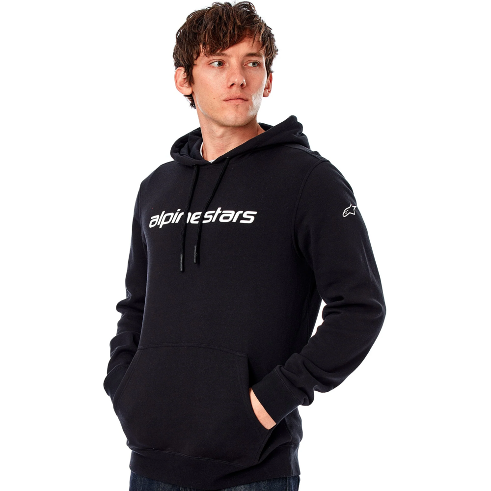 Alpinestars Linear Hoodie Black FREE 1 YEAR Returns, FREE UK Delivery | ThrottleChimp