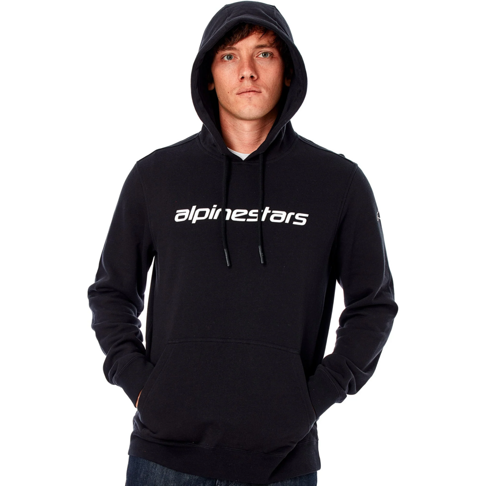 Alpinestars Linear Hoodie Black FREE 1 YEAR Returns, FREE UK Delivery | ThrottleChimp