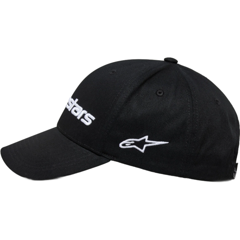 Alpinestars Linear Wordmark 2.0 Cap Black / White (Image 2) - ThrottleChimp