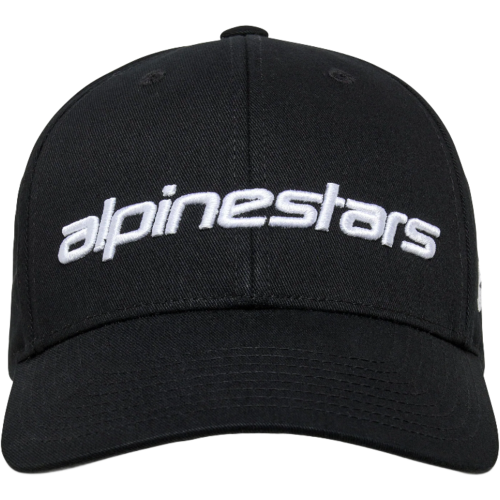 Alpinestars Linear Wordmark 2.0 Cap Black / White FREE 1 YEAR Returns, FREE UK Delivery | ThrottleChimp