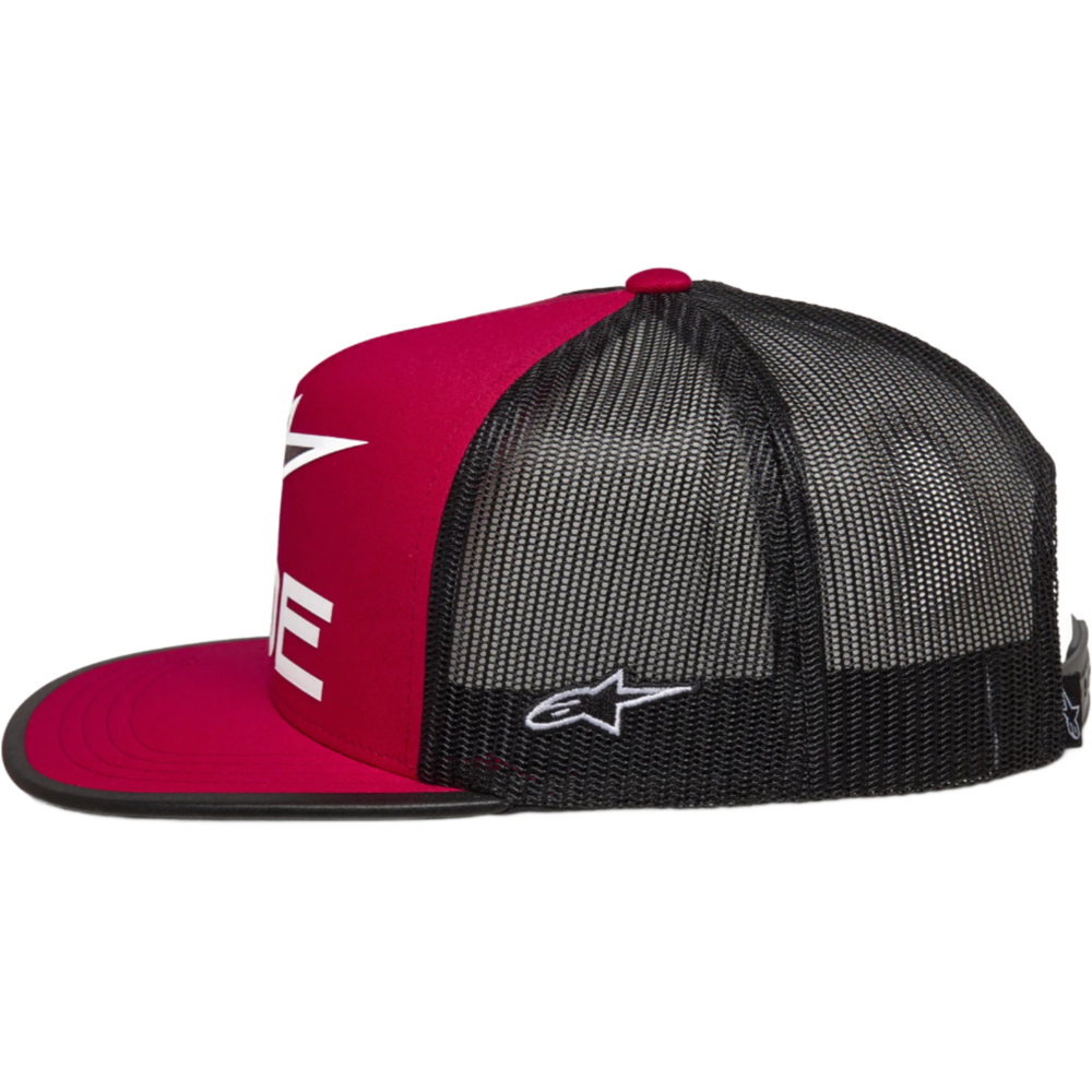 Alpinestars Ride 4.0 Trucker Cap Red / Black / White (Image 2) - ThrottleChimp