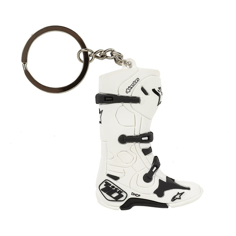 Alpinestars New Tech 10 Boots Key Fob White FREE 1 YEAR Returns, FREE UK Delivery | ThrottleChimp