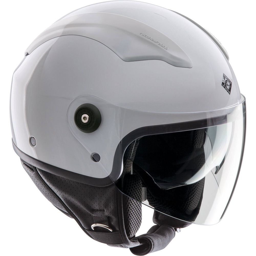 Tucano Urbano EL'Top Open Face Helmet Glossy Ice White - ThrottleChimp