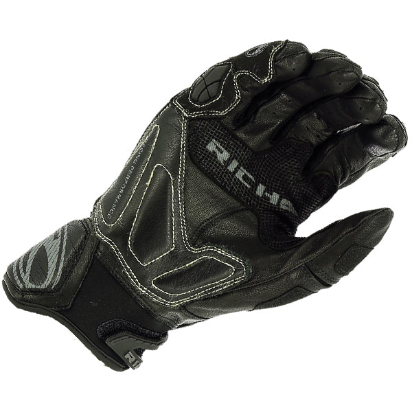 Richa Stealth Leather Gloves Black (Image 2) - ThrottleChimp