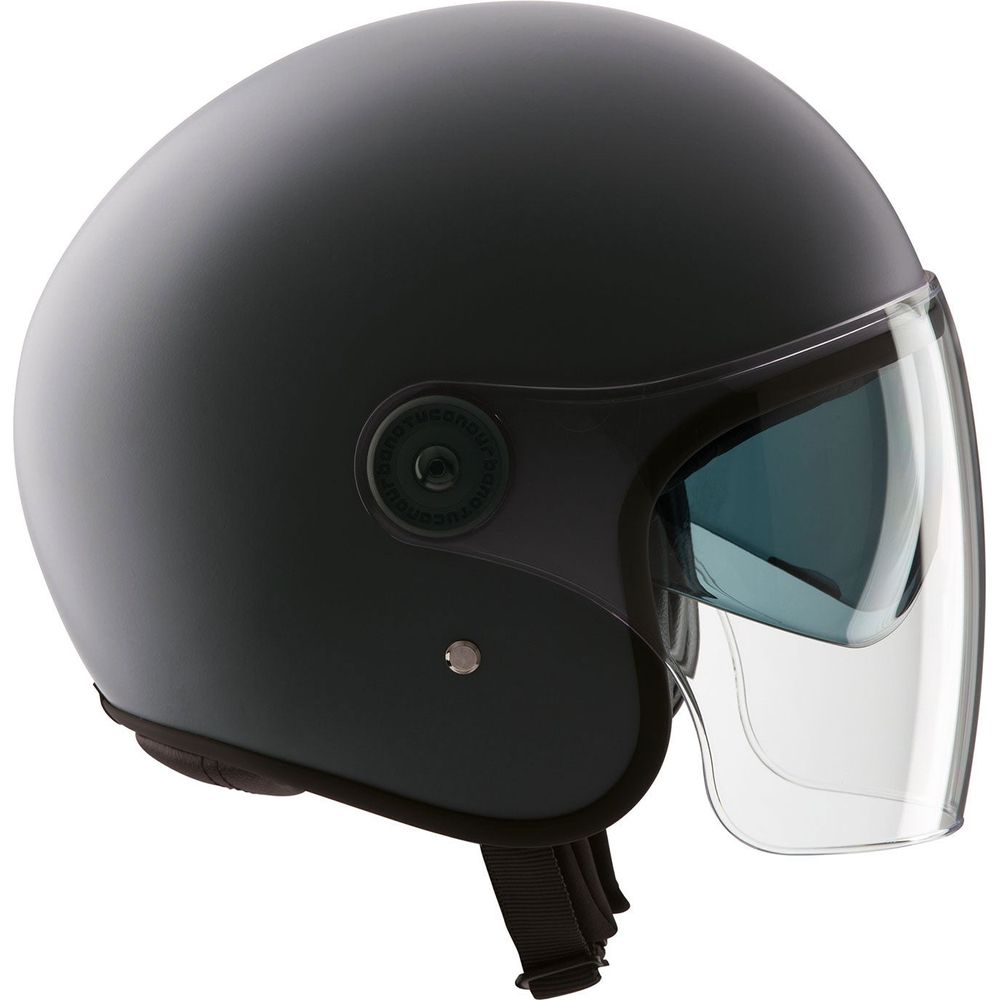 Tucano Urbano EL'Fast Open Face Helmet Matt Coal Grey (Image 2) - ThrottleChimp