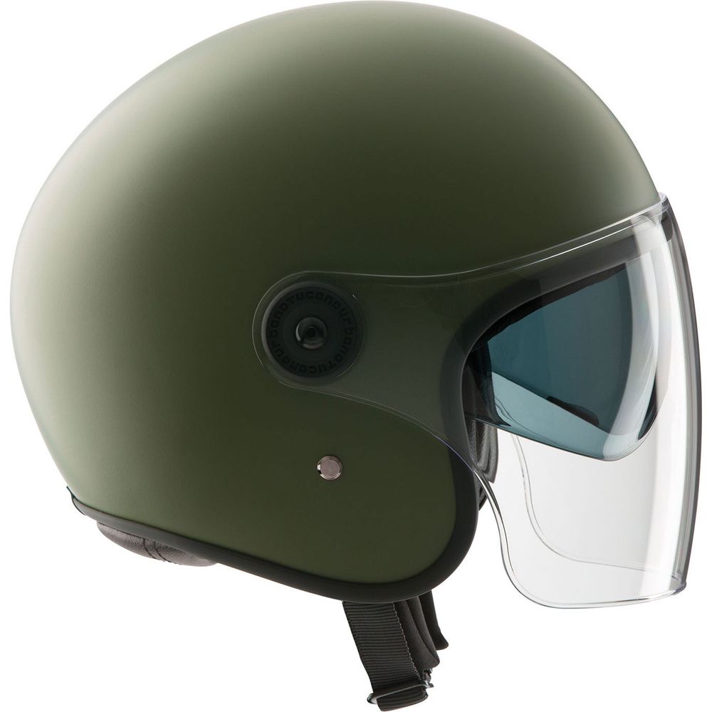 Tucano Urbano EL'Fast Open Face Helmet Matt Airborne Green (Image 2) - ThrottleChimp