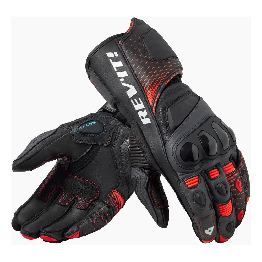 Rev'it! Control Leather Gloves Black / Neon Red