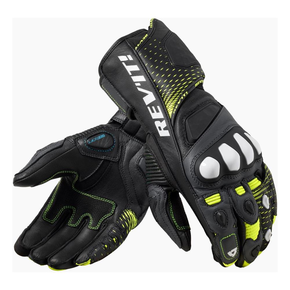 Rev'it! Control Leather Gloves Black / Neon Yellow