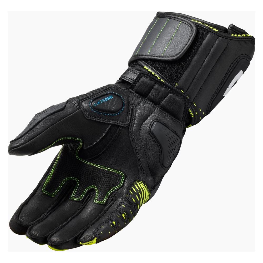 Rev'it! Control Leather Gloves Black / Neon Yellow