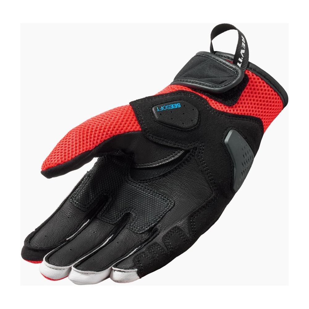 Rev'it! Ritmo Mesh Leather Gloves Black / Neon Red