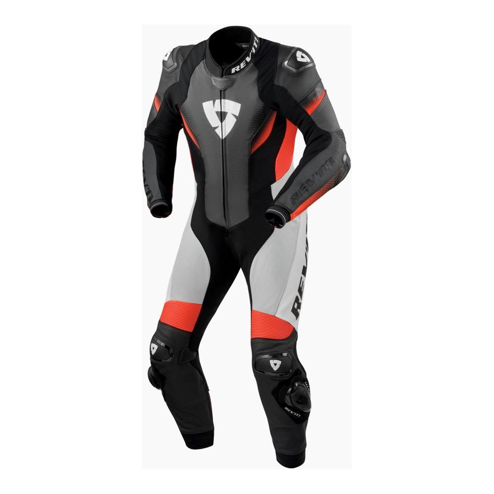 Rev'it! Control One Piece Leather Suit Black / Neon Red