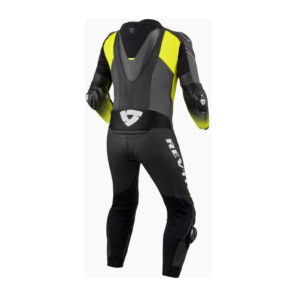 Rev'it! Control One Piece Leather Suit Black / Neon Yellow