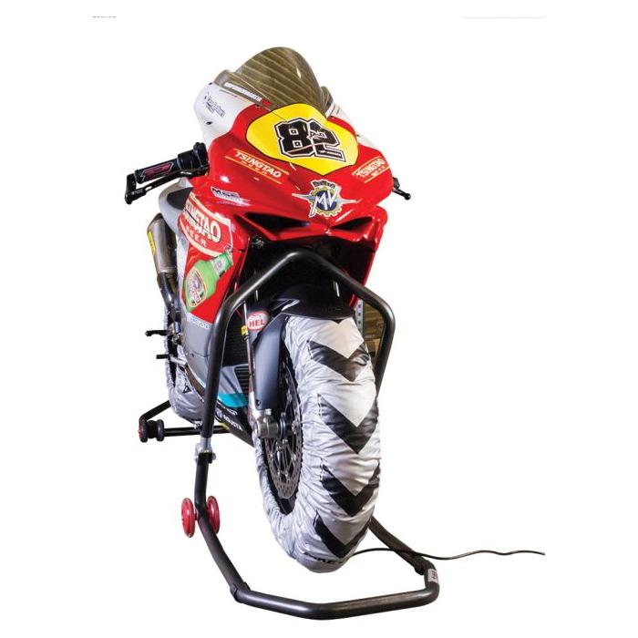 BikeTek Tyre Warmers Set For 110/70-17 Front & 140/70-17 Rear Tyres - EU 2 Pin Plug - ThrottleChimp