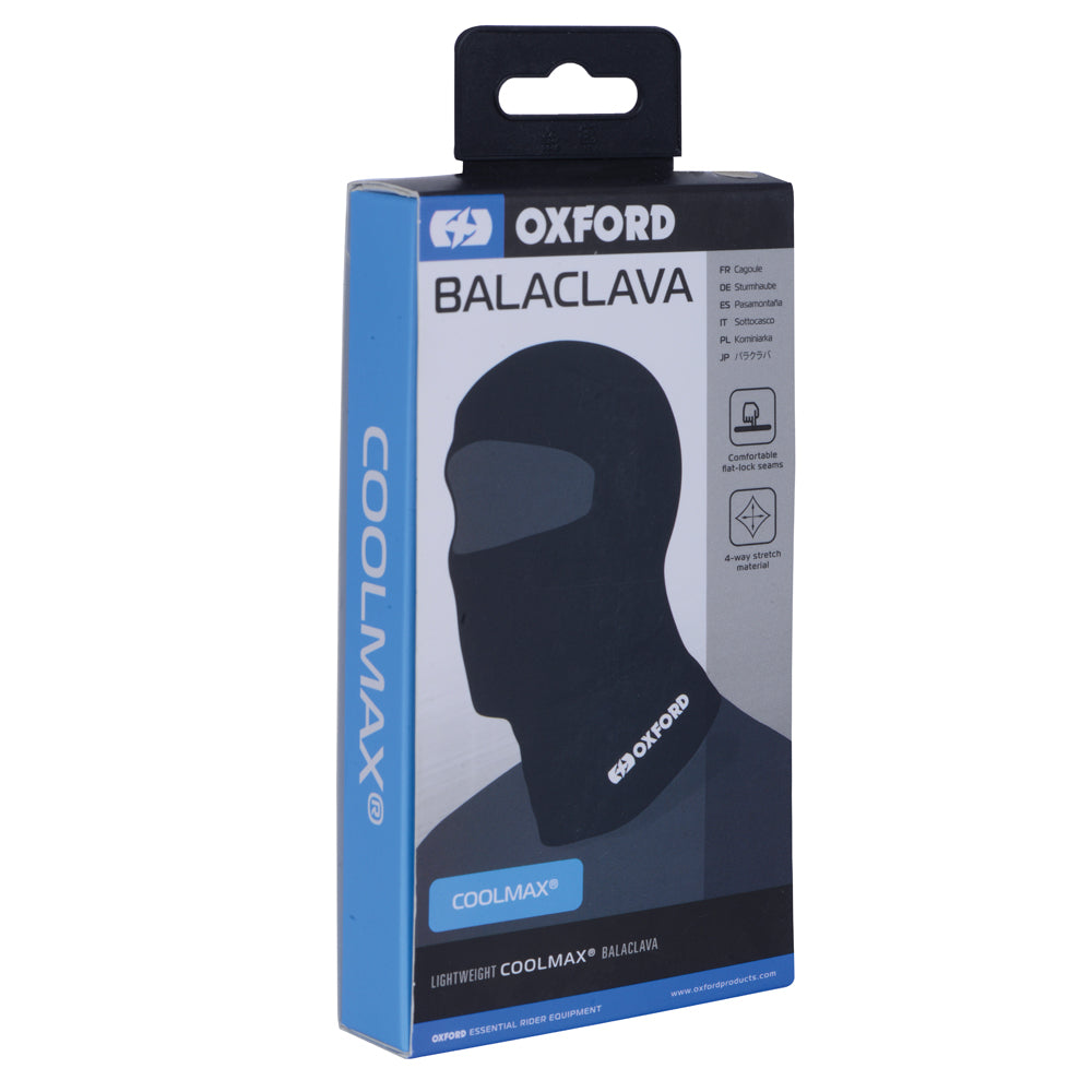 Oxford Coolmax Balaclava Black (Image 2) - ThrottleChimp