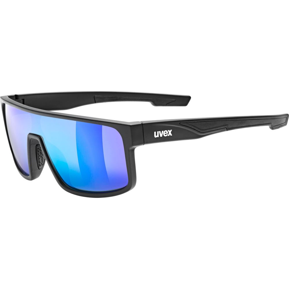 Uvex LGL 51 Sunglasses Matt Black / Green (Image 2) - ThrottleChimp