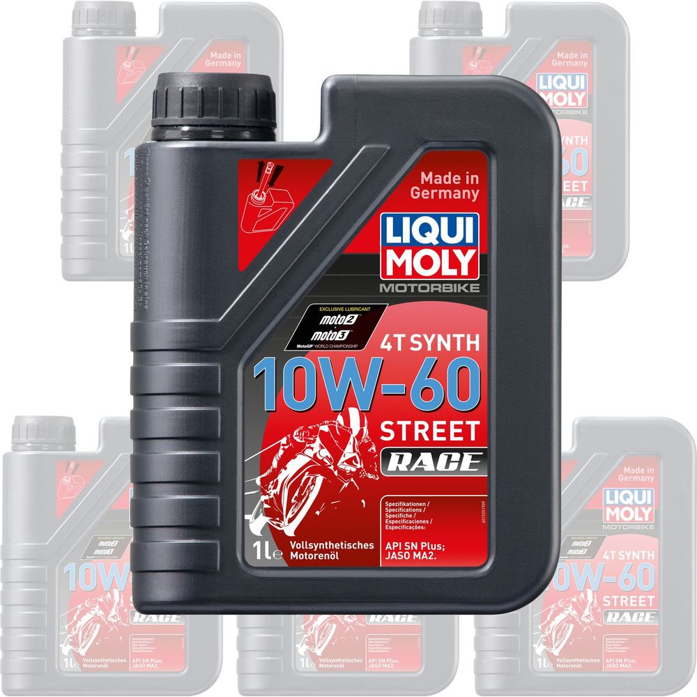 Liqui Moly 4 Stroke Fully Synthetic Street Race 10W-60 Oil - Box of 6 - ThrottleChimp