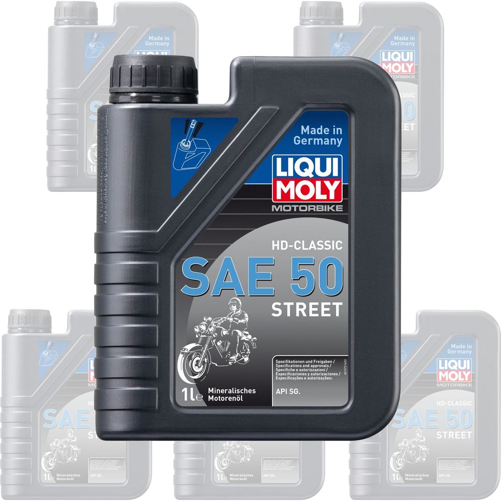 Liqui Moly 4 Stroke Mineral HD Classic Sae 50 Street Oil - Box of 6 - ThrottleChimp