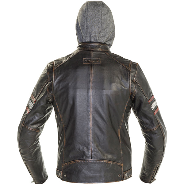 Richa Toulon 2 Hooded Leather Jacket Black / Red FREE 1 YEAR Returns, FREE UK Delivery | ThrottleChimp