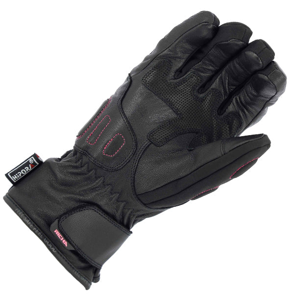 Richa Ella Ladies Waterproof Textile Gloves Black / Pink (Image 3) - ThrottleChimp