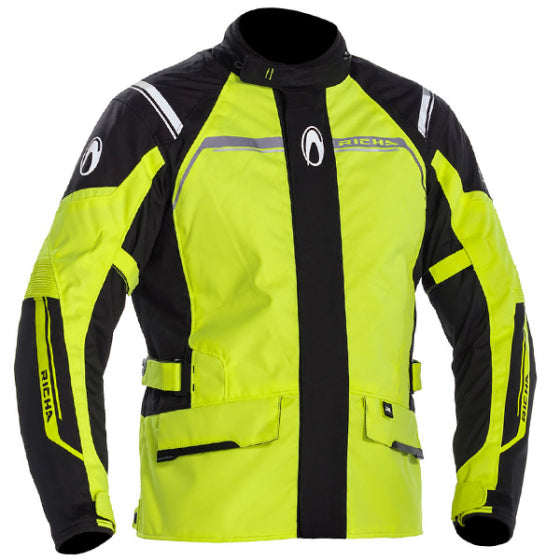 Richa Storm Textile Jacket Fluo Yellow (Image 2) - ThrottleChimp