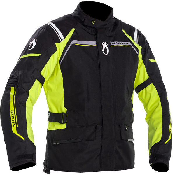 Richa Storm Textile Jacket Black / Fluo Yellow (Image 2) - ThrottleChimp