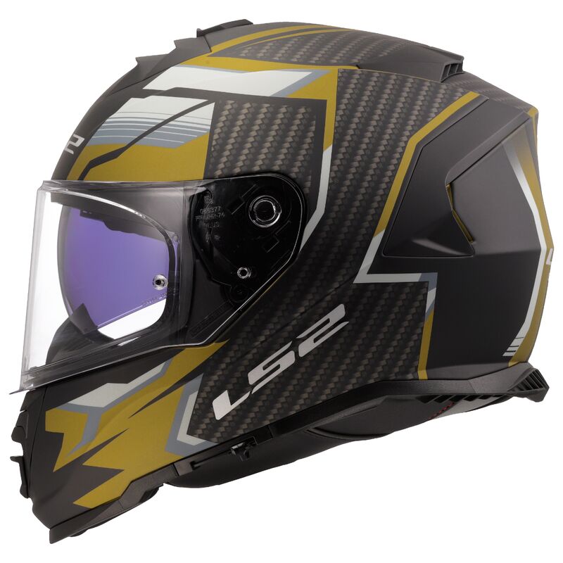 LS2 FF800 Storm 2 Full Face Helmet Tracker Black / Gold FREE 1 YEAR Returns, FREE UK Delivery | ThrottleChimp