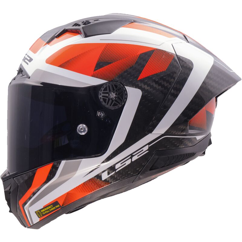 LS2 FF805 Thunder GP Aero Carbon Full Face Helmet Raute White / Red