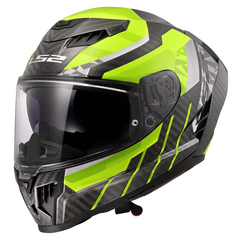 LS2 FF807 Dragon Full Face Helmet Trax Hi-Vis Yellow