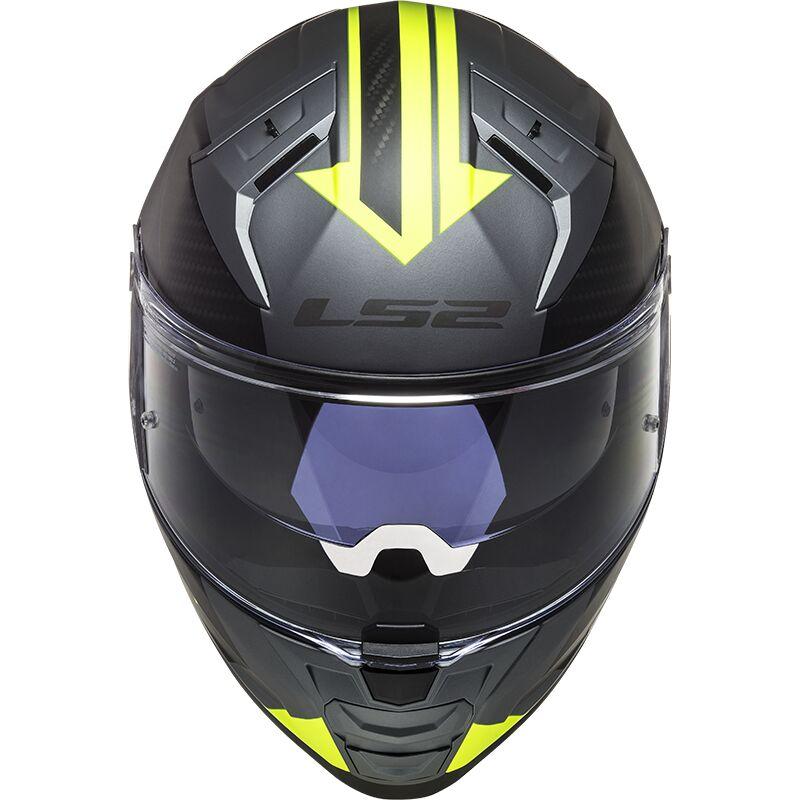 LS2 FF811 Vector 2 ECE 22.06 Full Face Helmet Splitter Matt Titanium / Hi-Viz Yellow (Image 4) - ThrottleChimp