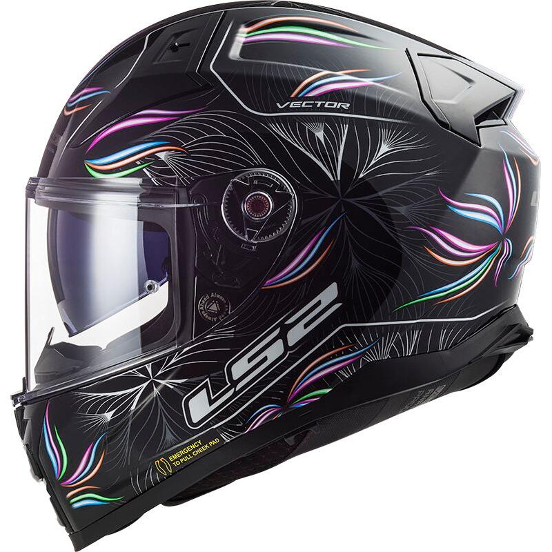 LS2 FF811 Vector 2 ECE 22.06 Full Face Helmet Tropical Black / White (Image 5) - ThrottleChimp