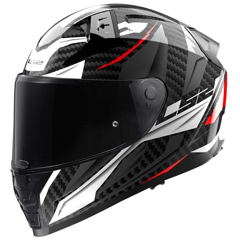 LS2 FF811 Vector 2 Carbon Full Face Helmet Savage White / Red / Grey