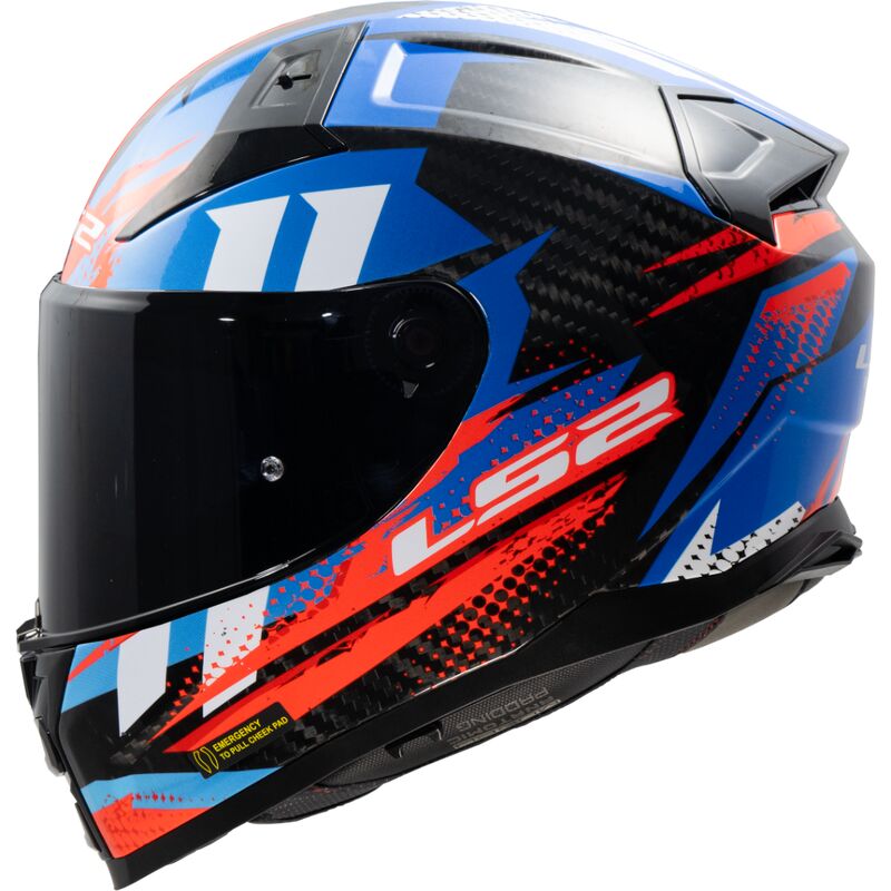 LS2 FF811 Vector 2 Carbon Full Face Helmet Tantic Red / Blue FREE 1 YEAR Returns, FREE UK Delivery | ThrottleChimp