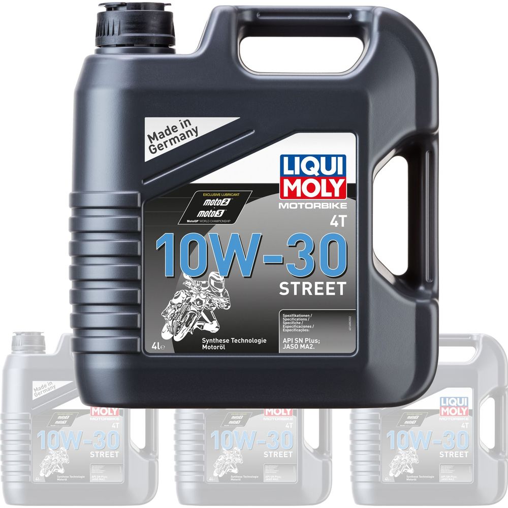 Liqui Moly 4 Stroke Semi Synthetic Street 10W-30 Oil - Box Of 4 - ThrottleChimp