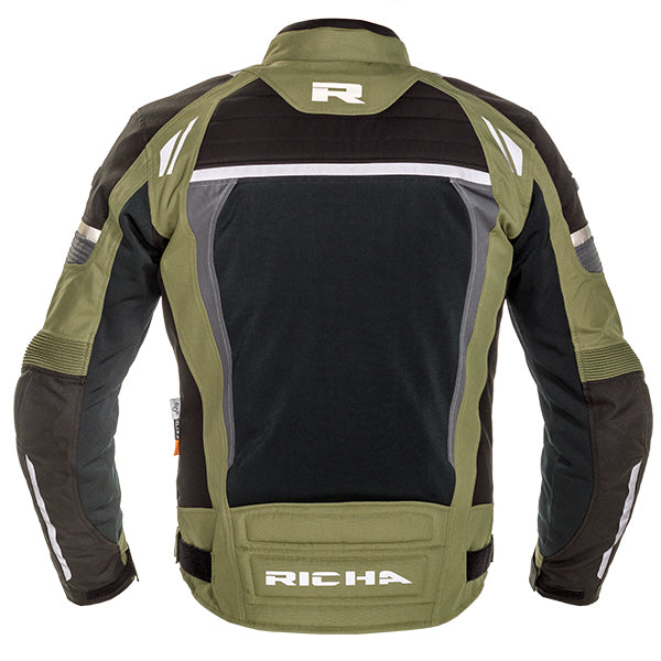 Richa Airstream X Textile Jacket Green FREE 1 YEAR Returns, FREE UK Delivery | ThrottleChimp