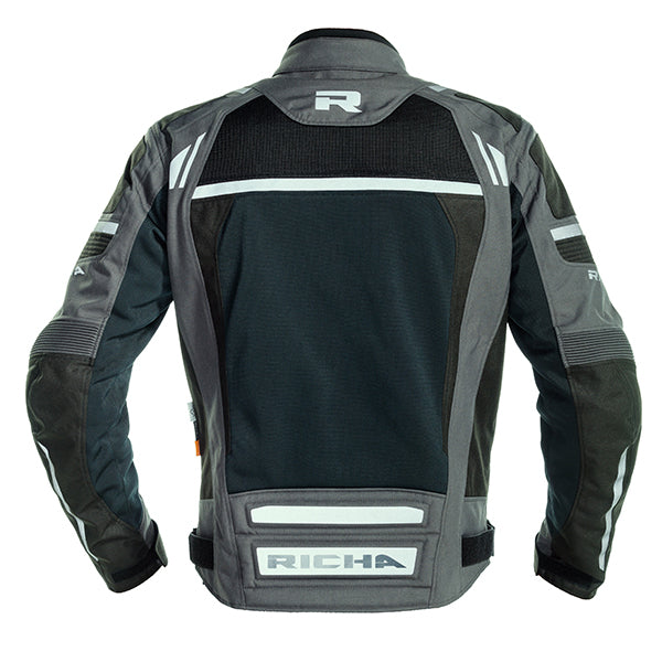 Richa Airstorm Waterproof Textile Jacket Titanium (Image 2) - ThrottleChimp