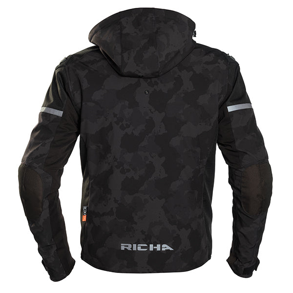 Richa Stealth Hooded Textile Jacket Black (Image 2) - ThrottleChimp