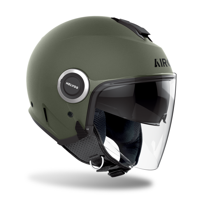 Airoh Helyos Open Face Helmet Matt Military Green FREE 1 YEAR Returns, FREE UK Delivery | ThrottleChimp