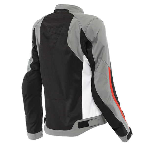 Dainese Hydra Flux 2 Air D-Dry Ladies Textile Jacket Black / Charcoal Grey / Lava Red (Image 2) - ThrottleChimp