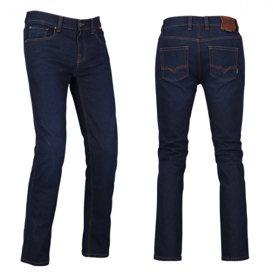 Richa Original 2 Slim Fit Riding Denim Jeans Navy Blue (Image 2) - ThrottleChimp