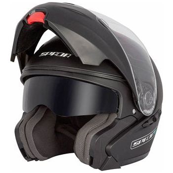 Spada Reveal Flip-Up Helmet Matt Black FREE 1 YEAR Returns, FREE UK Delivery | ThrottleChimp