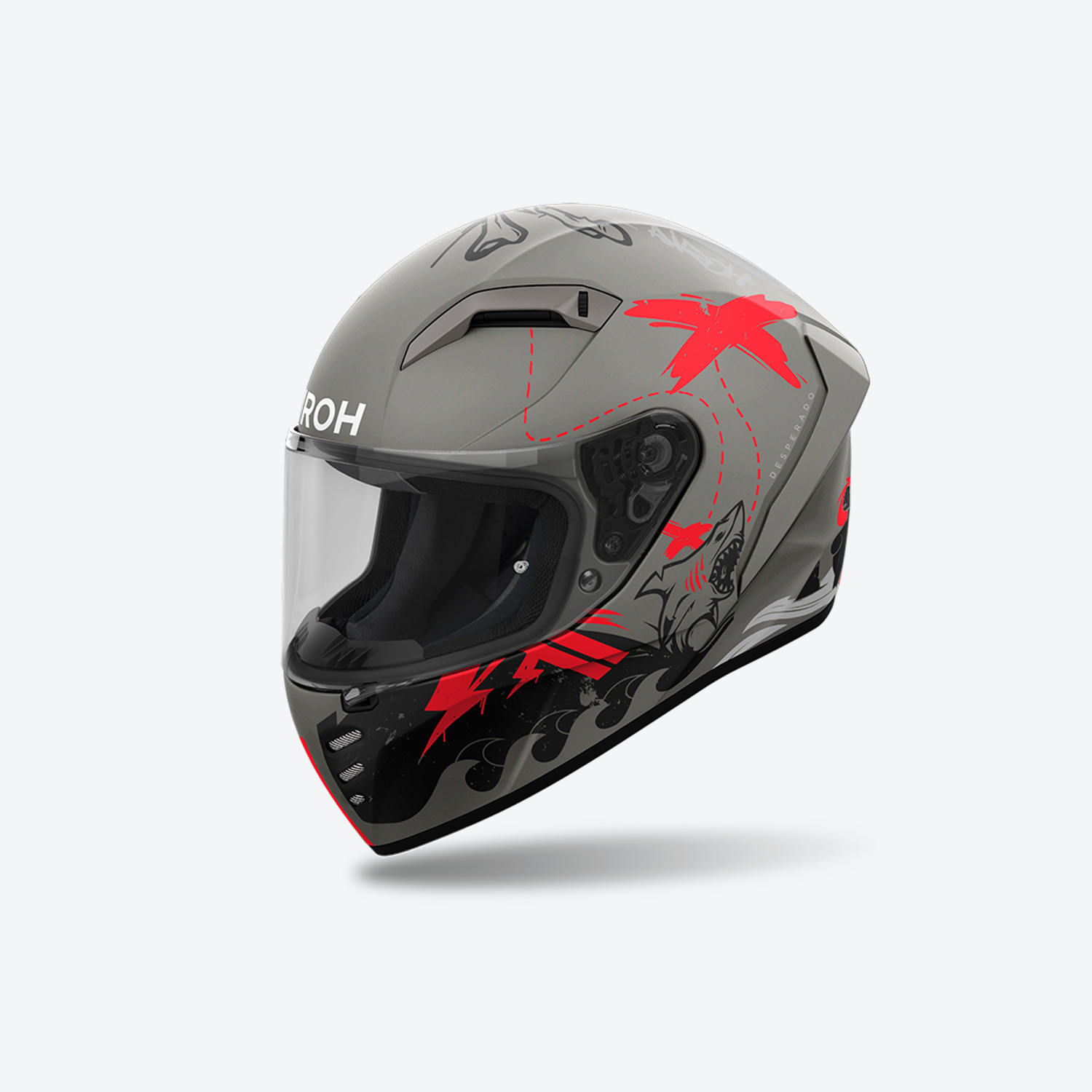 Airoh Connor Full Face Helmet Desperado Matt Orange FREE 1 YEAR Returns, FREE UK Delivery | ThrottleChimp