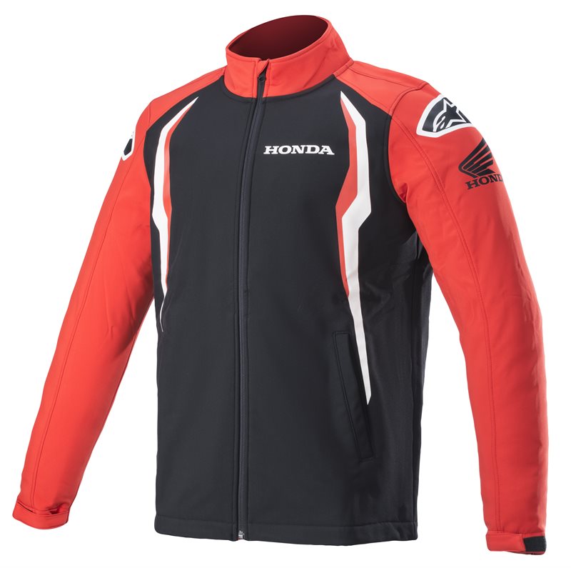 Alpinestars Honda Softshell Jacket Red / Black FREE 1 YEAR Returns, FREE UK Delivery | ThrottleChimp