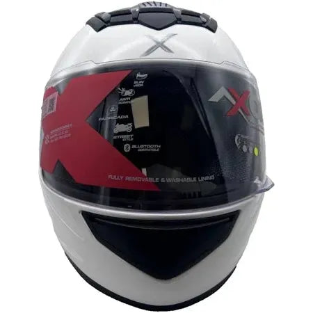 Axor Rage Full Face Helmet Gloss White (Image 2) - ThrottleChimp